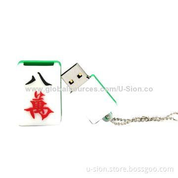Promotional Plastic Mahjong Design USB Flash Drive, OEM/ODM Orders Welcome